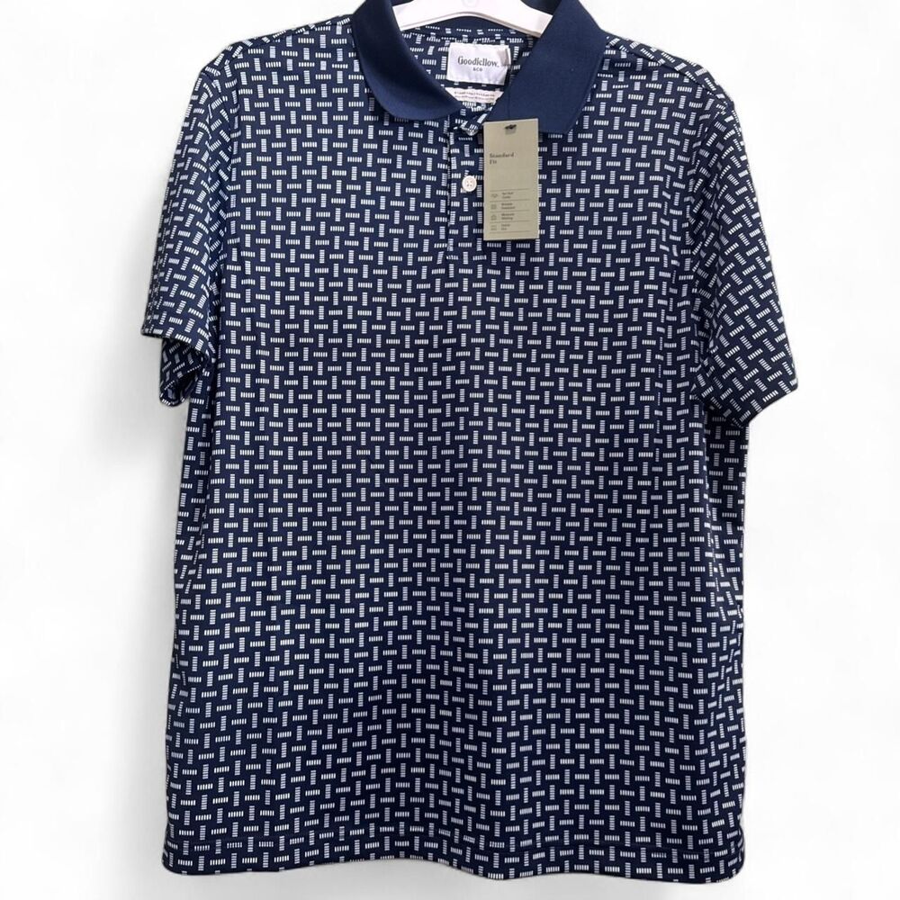 Goodfellow Men's Navy and White Collared Shirt